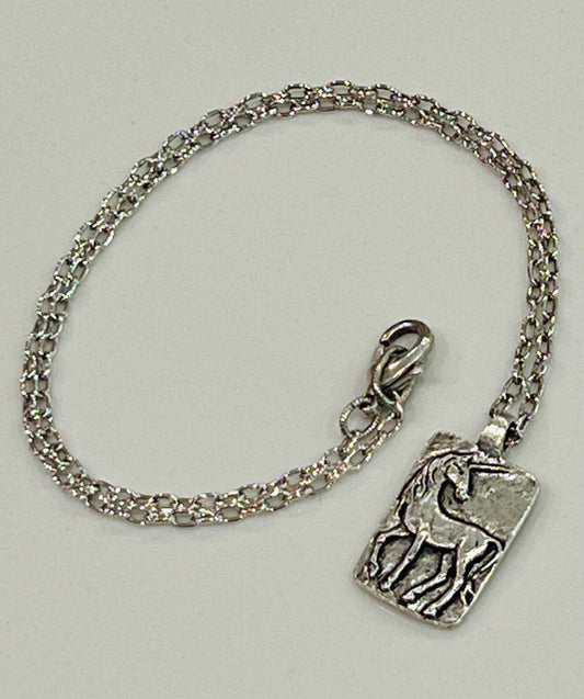 Silver Delicate Paperclip Layering Necklace with Gold Unicorn Pendant Gorgeous Layering Statement Necklace Modern Silver Necklace