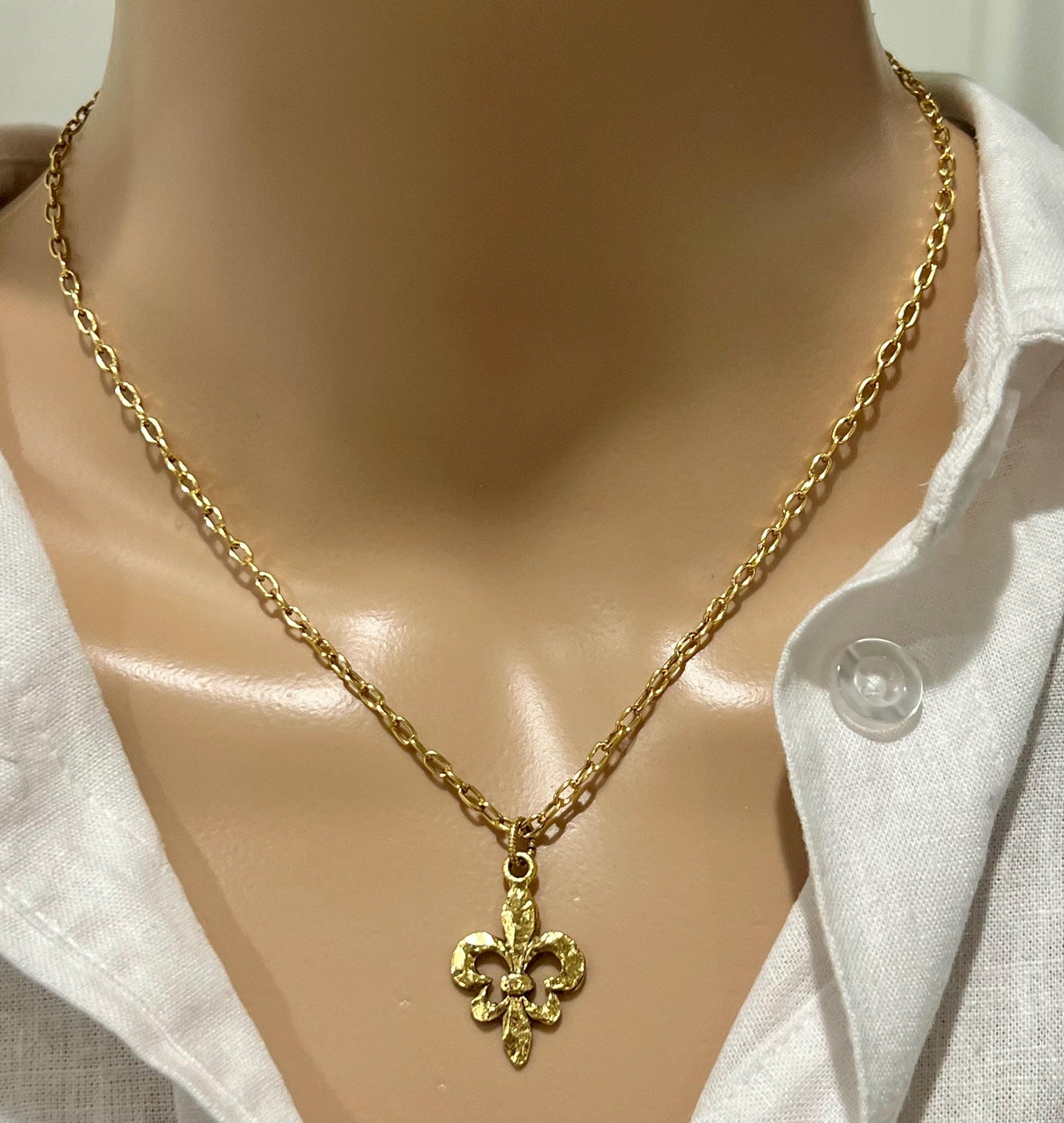 Gold or Silver Delicate Paperclip Layering Necklace
