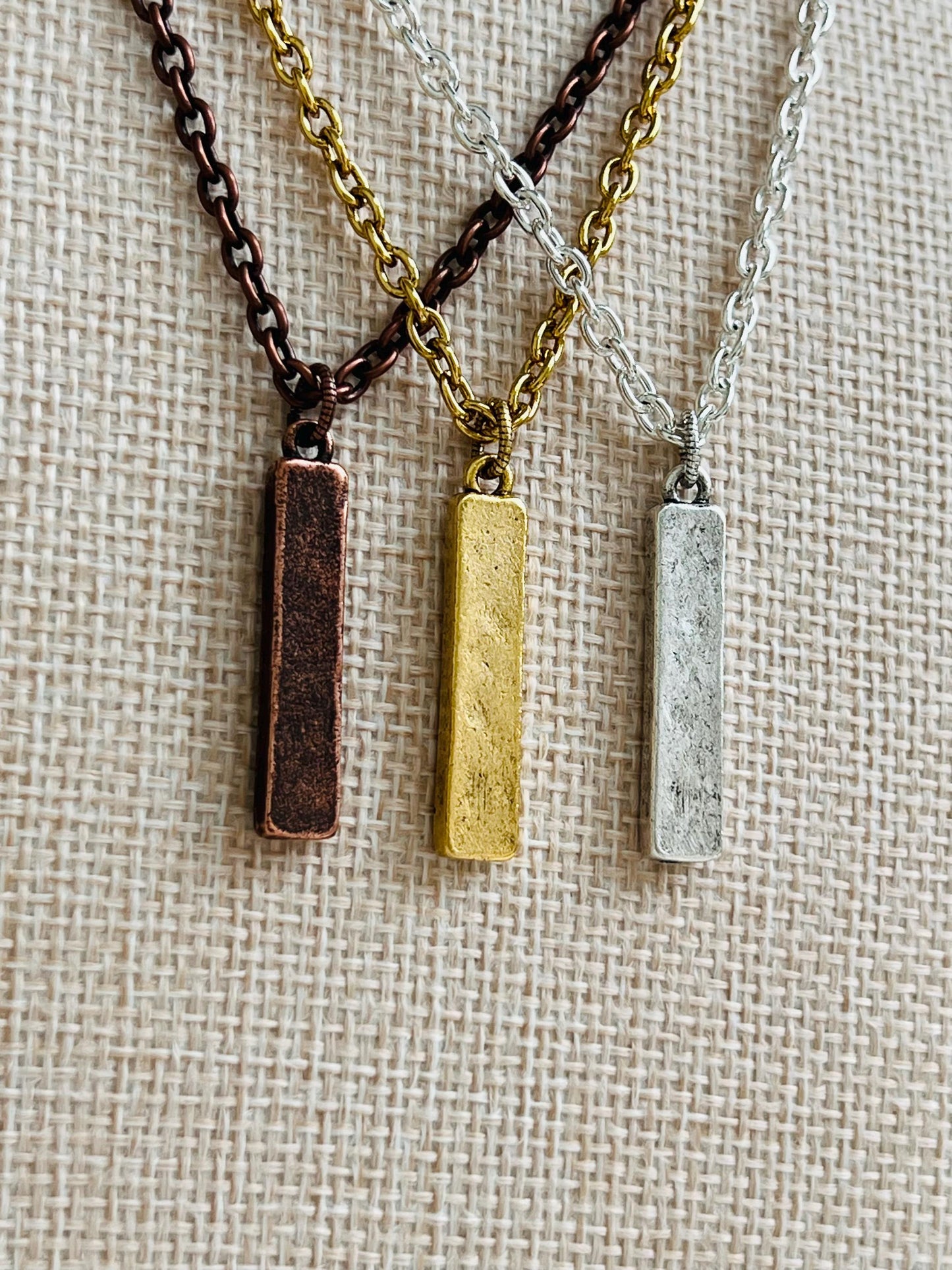 Rectangular Pendant Necklace