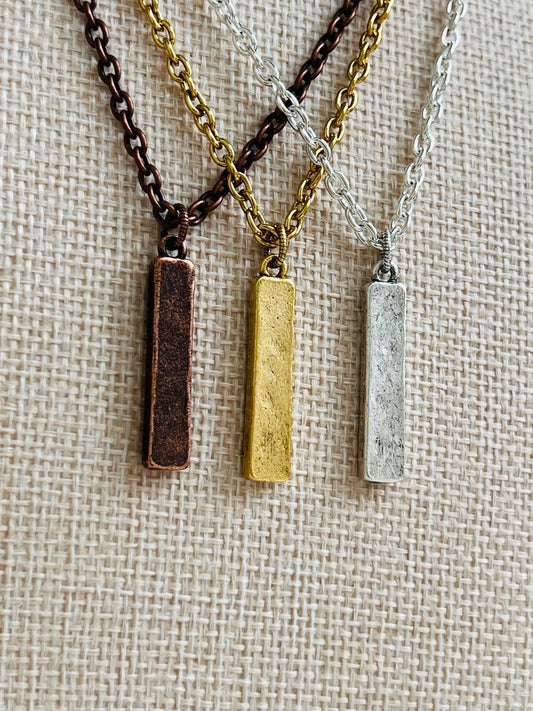 Rectangular Pendant Necklace