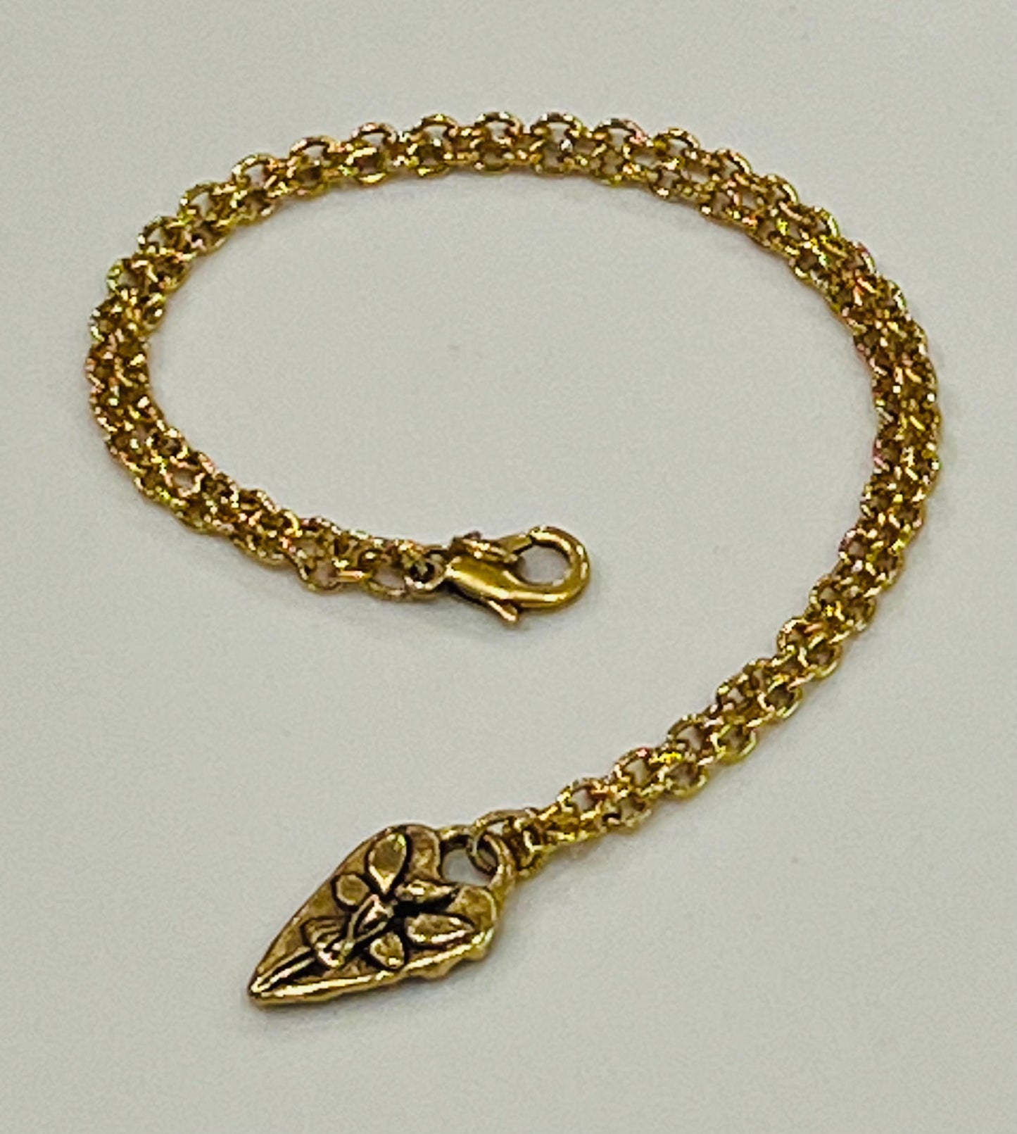 Gold, Silver, or Copper Small Classic Cable Chain Necklace Floral Heart Fairy Pendant Gorgeous Layering Necklace Necklace Versatile Length