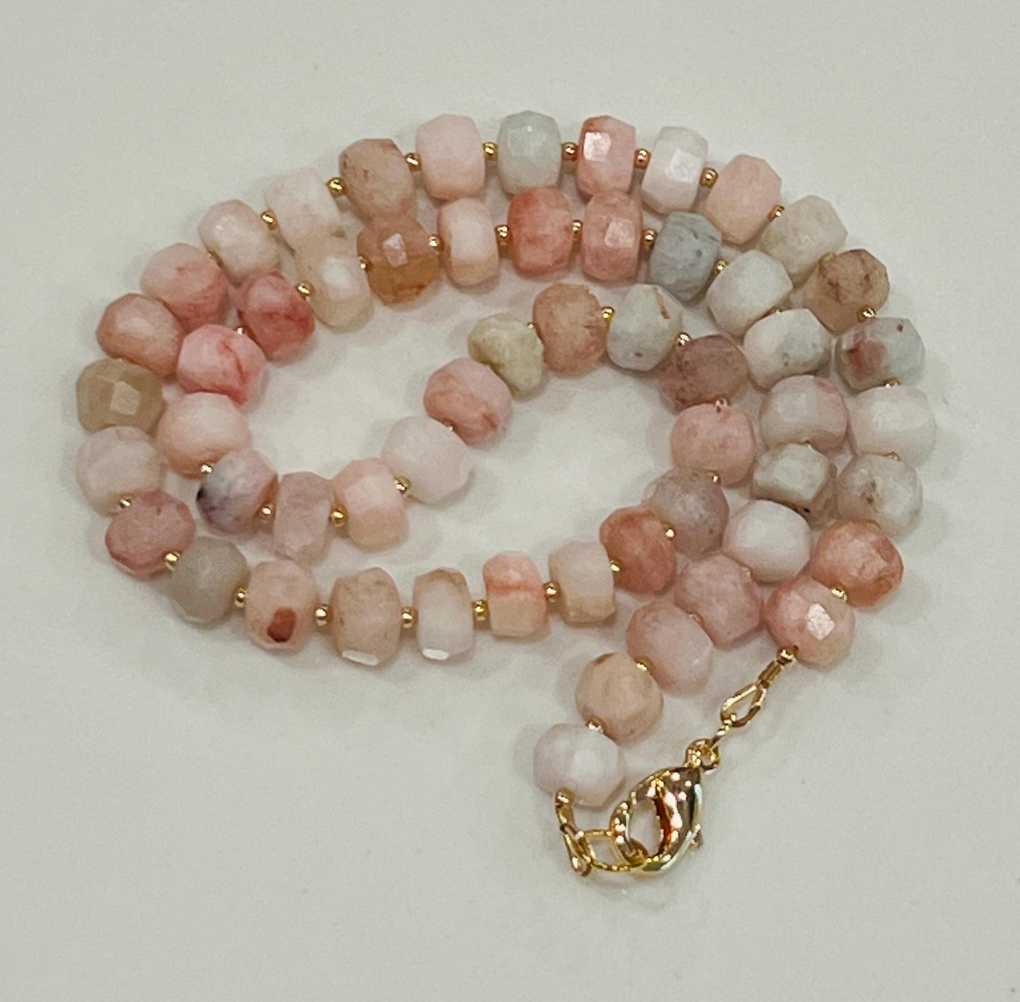 Morganite Beaded Necklace