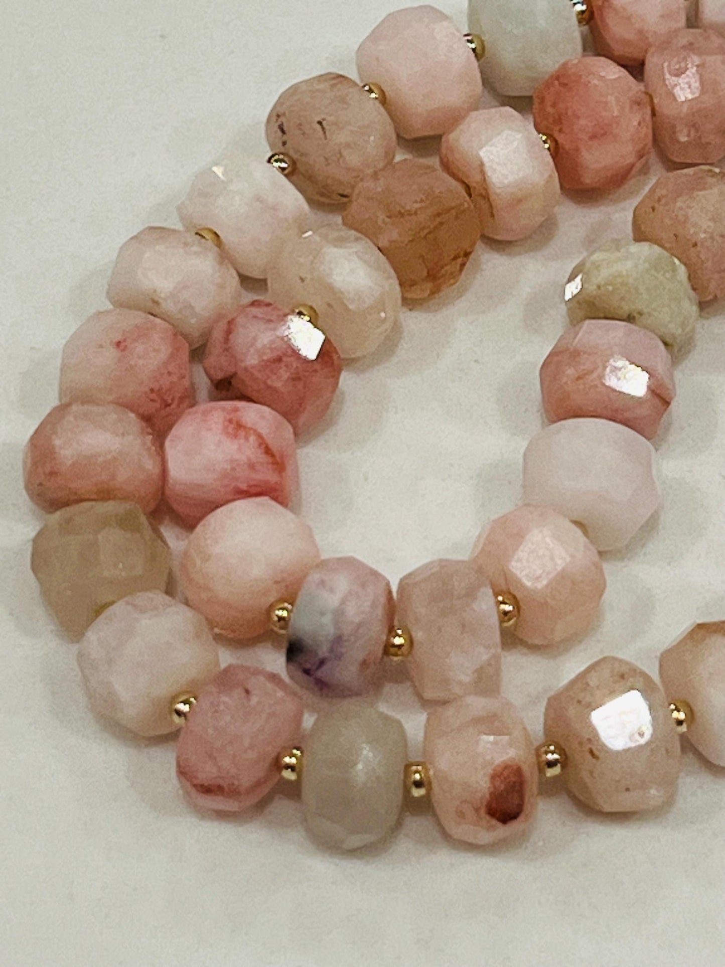 Morganite Beaded Necklace