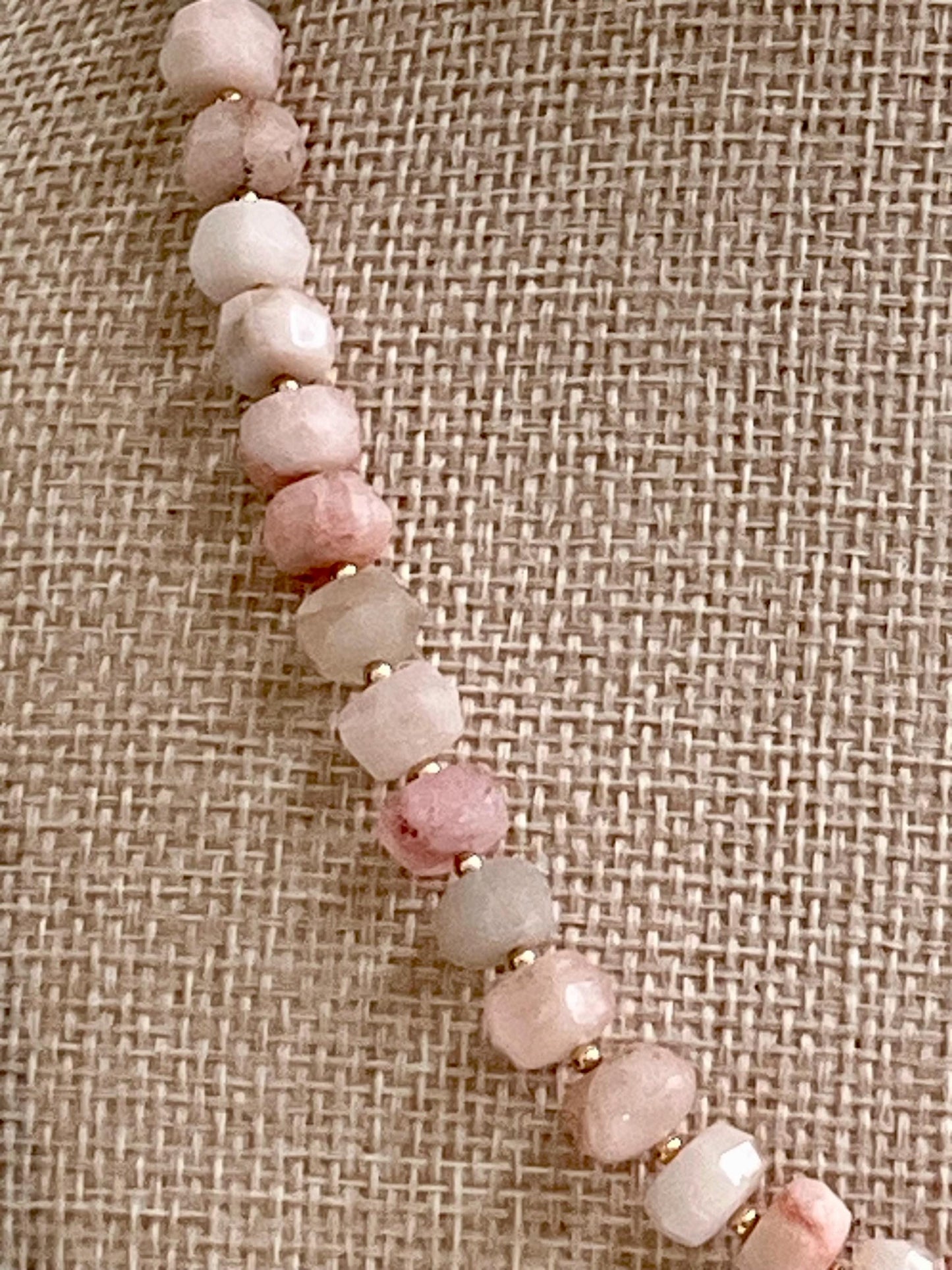 Morganite Beaded Necklace