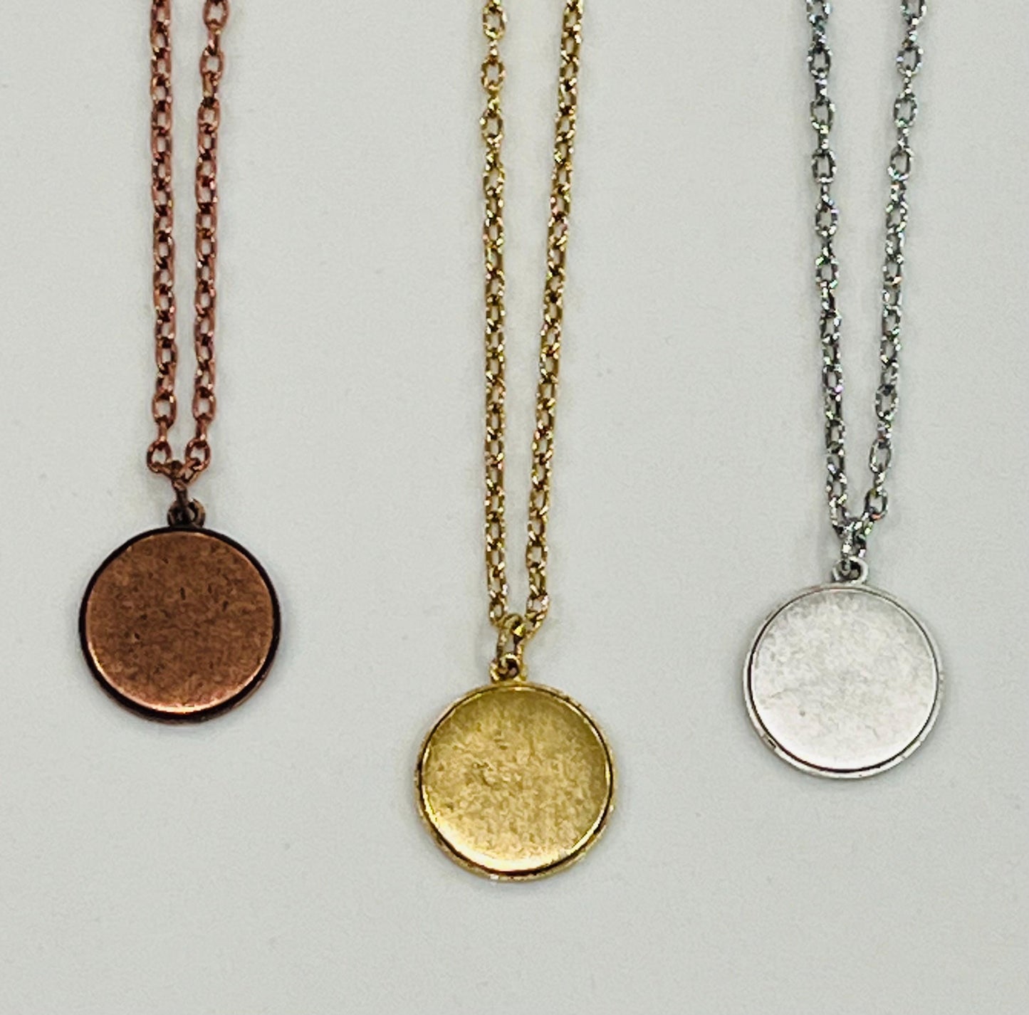 Gold, Silver, or Copper Small Classic Cable Chain Coin Layering Necklace