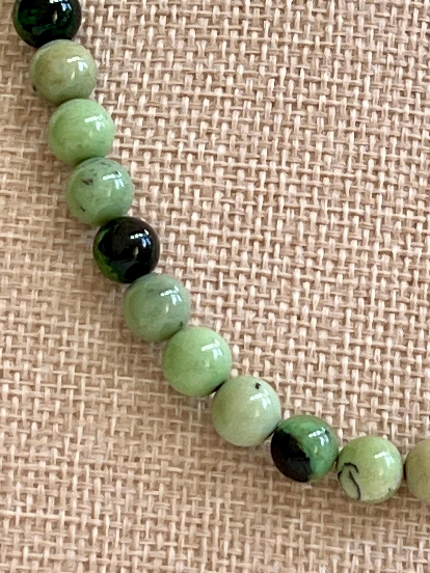 Hydrogrossular Garnet Beaded Necklace with 18k Gold Filled Clasp Gorgeous Green Hues Natural Garnet Statement Necklace 8mm Smooth Round