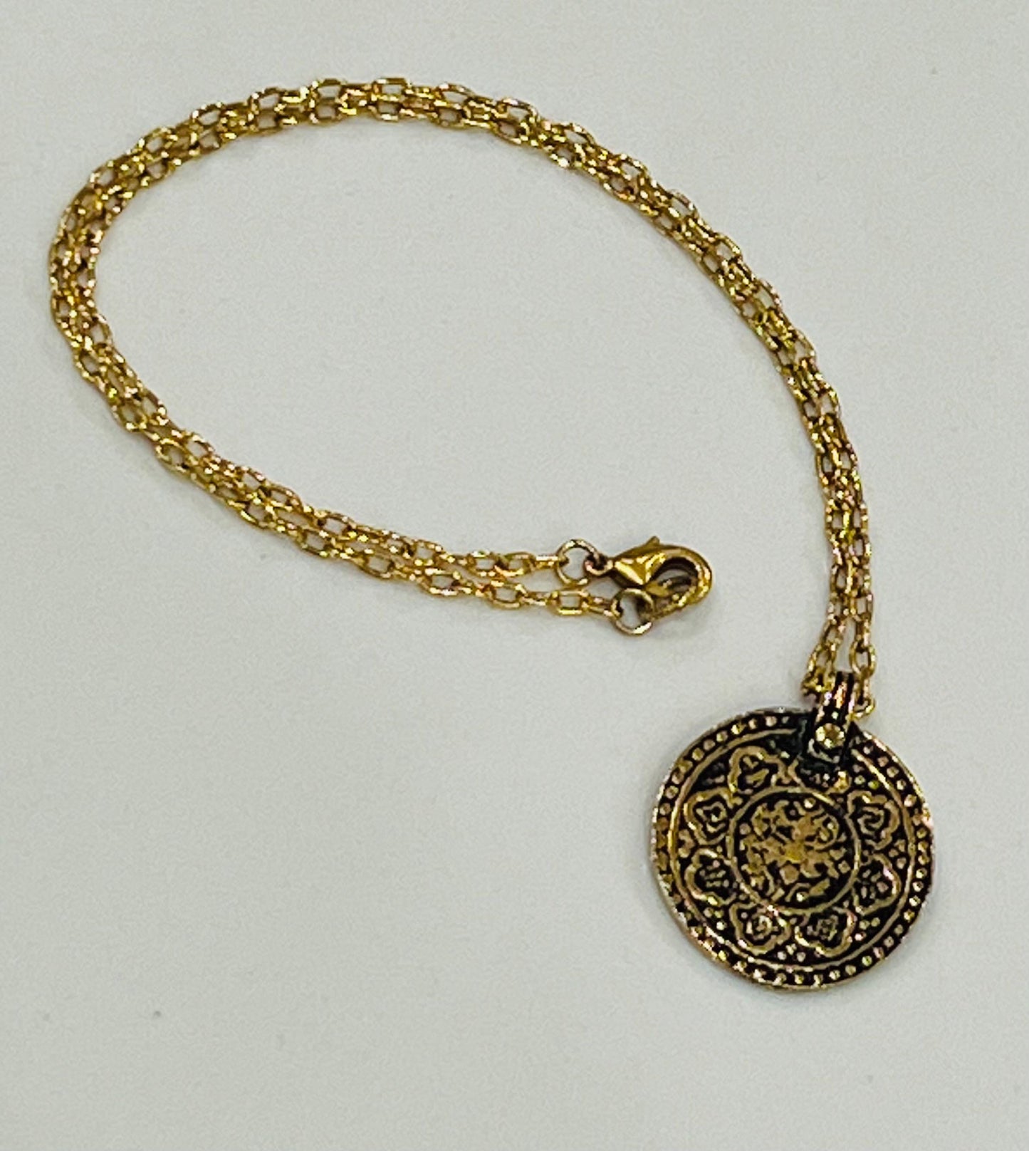 Gold Delicate Paperclip Layering Necklace