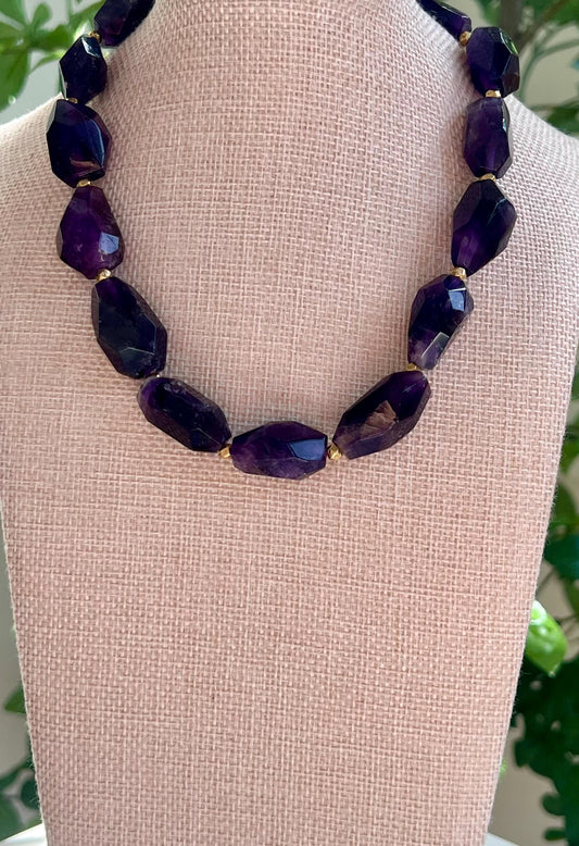 Amethyst Beaded Necklace