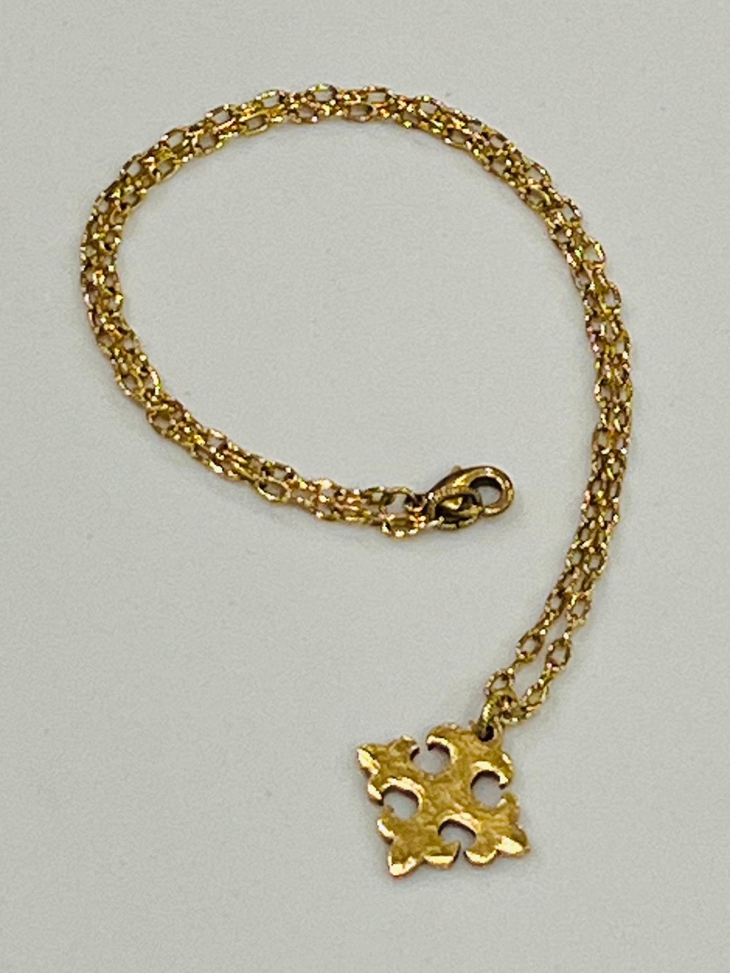Gold Delicate Paperclip Layering Necklace with Celtic Cross Pendant Perfect Layering Necklace Non-tarnish Gold Plated Pewter Pendant