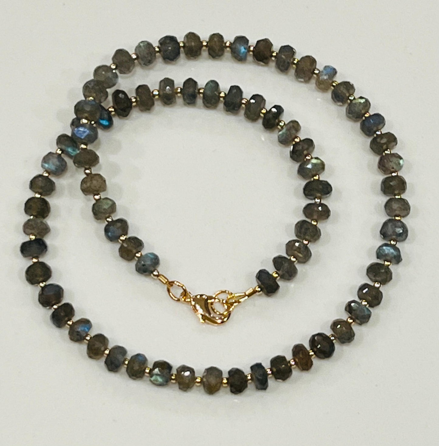Sparkling Labradorite Beaded Necklace