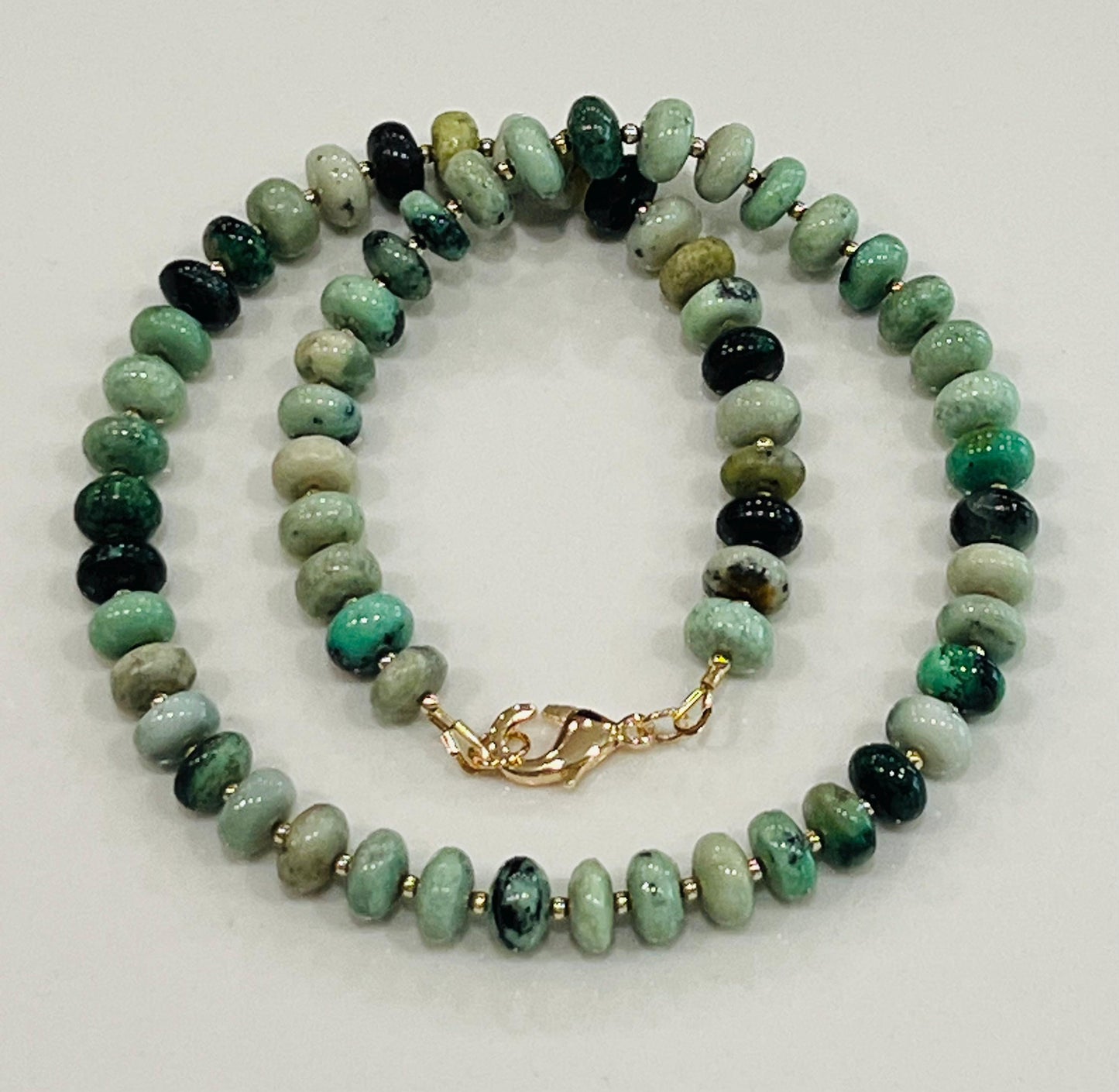 Hydrogrossular Garnet Beaded Necklace