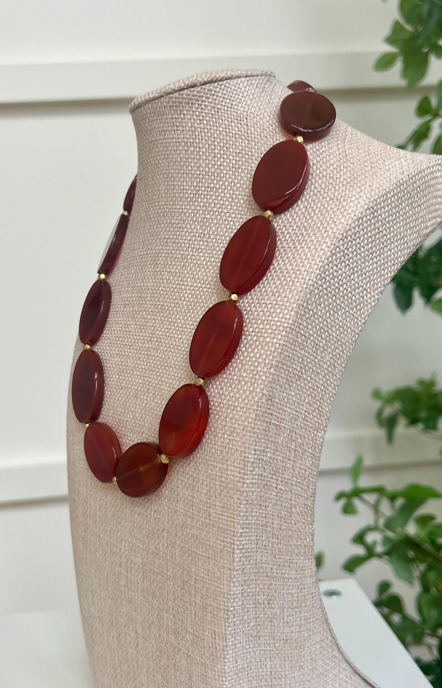 Carnelian Beaded Necklace