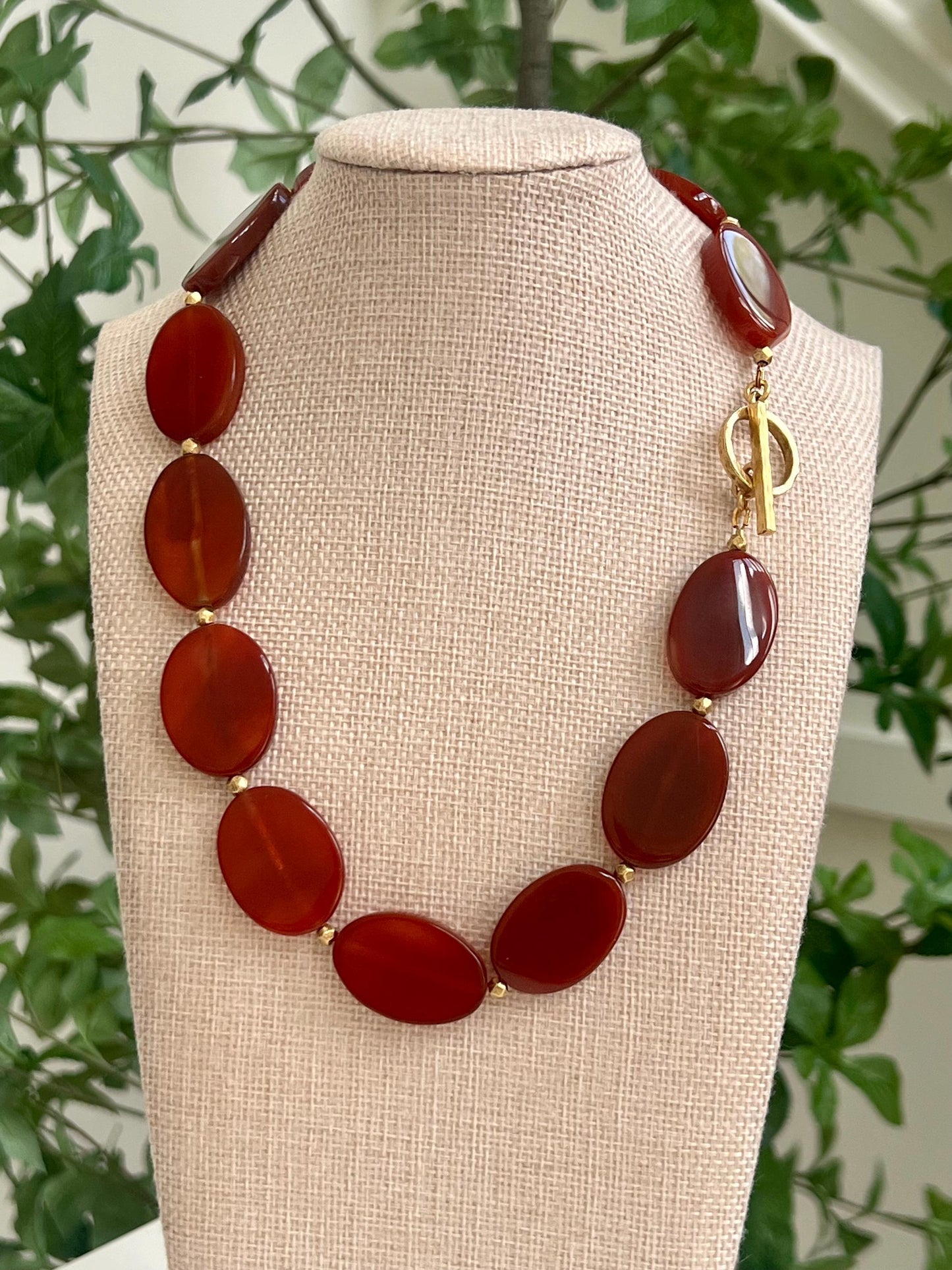 Carnelian Beaded Necklace