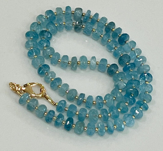 Aquamarine Beaded Necklace