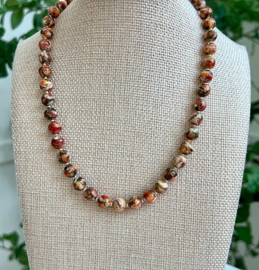 Spiny Oyster Beaded Necklace