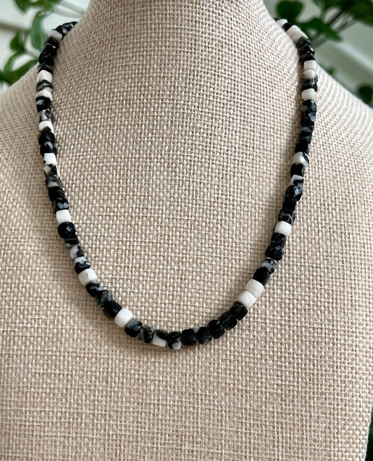 Zebra Jasper Beaded Necklace