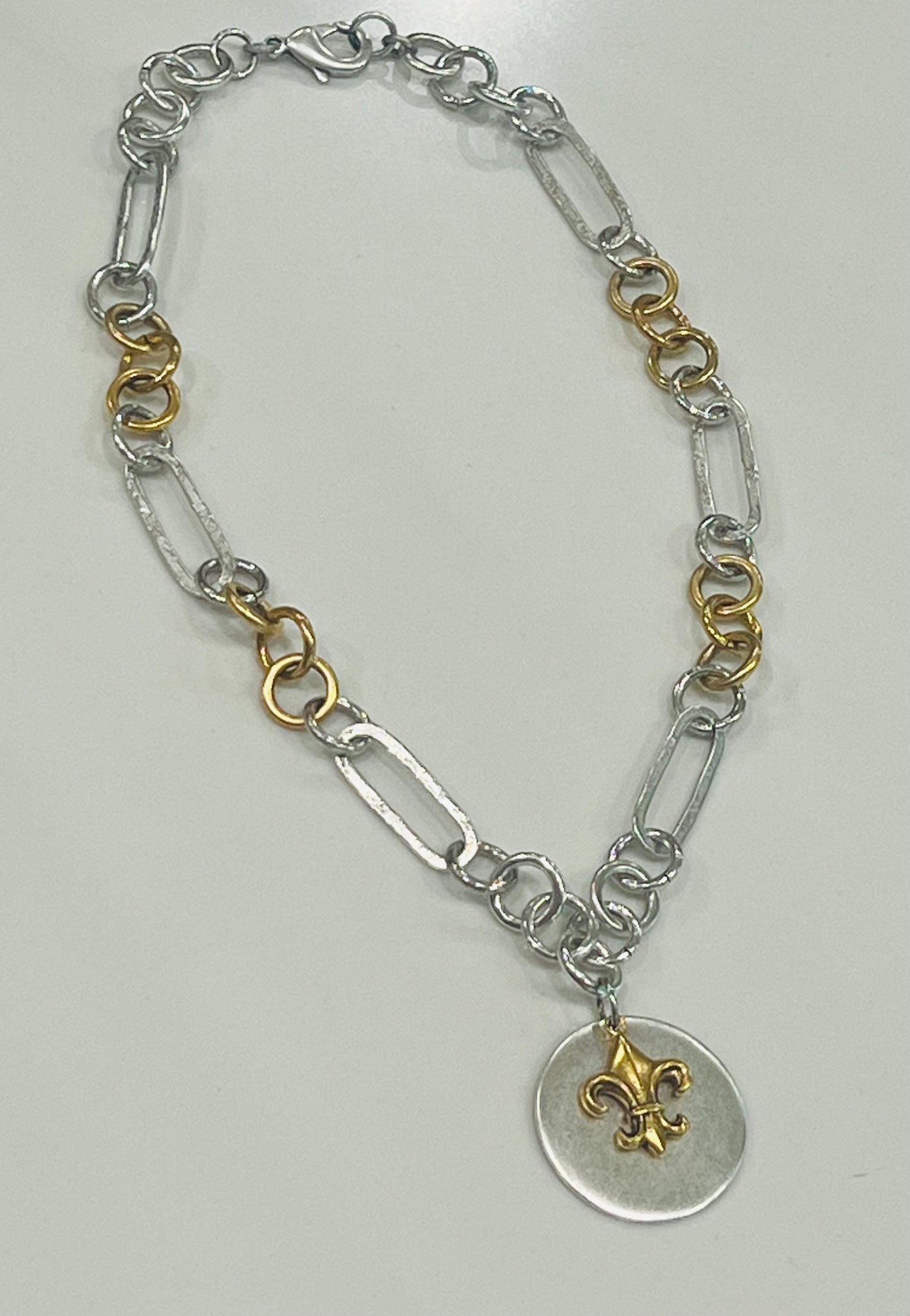 Gold and Silver Link Chain Layering Necklace