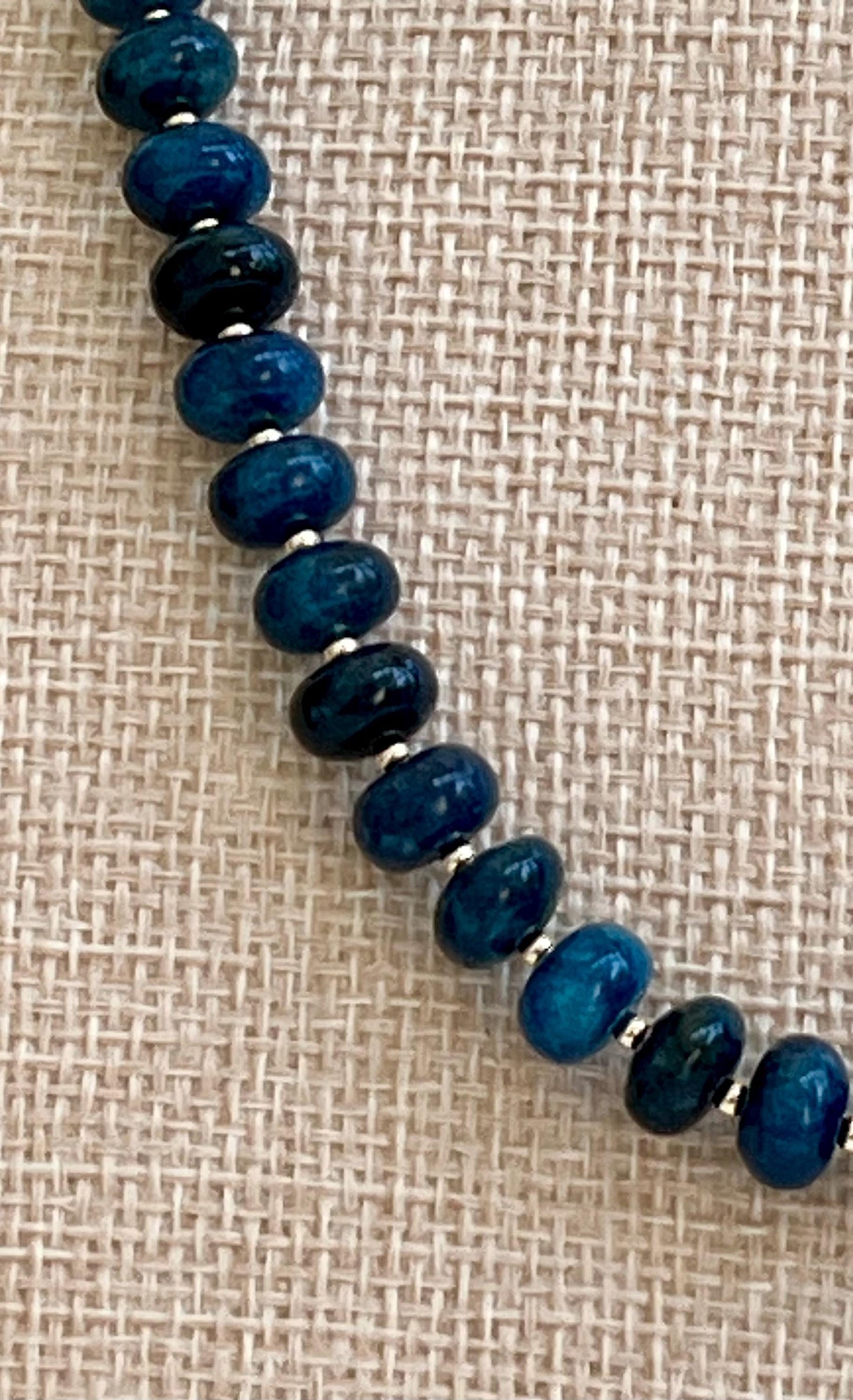 Blue Apatite Beaded Necklace