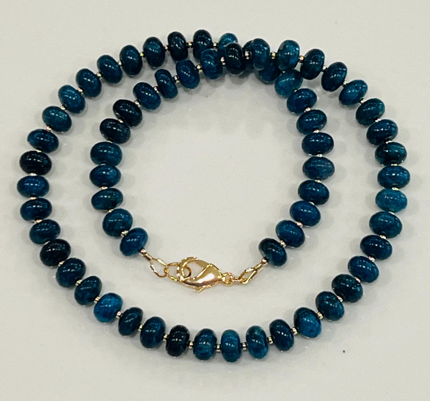 Blue Apatite Beaded Necklace