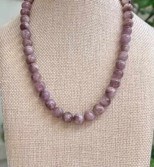 Kunzite Beaded Necklace