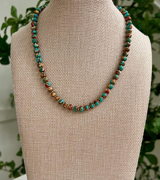 Spiny Oyster Beaded Necklace