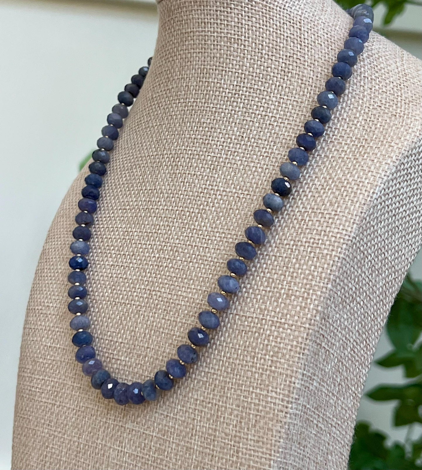 Tanzanite Beaded Necklace