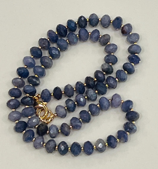 Tanzanite Beaded Necklace