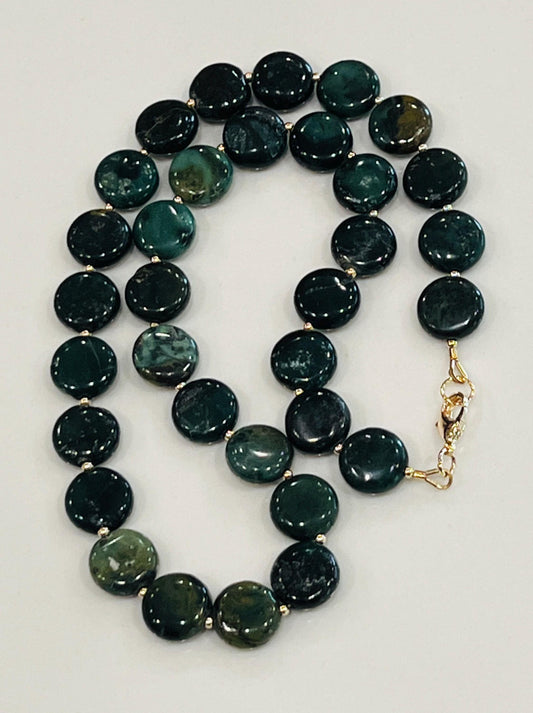 Seaweed Jasper Beaded Necklace