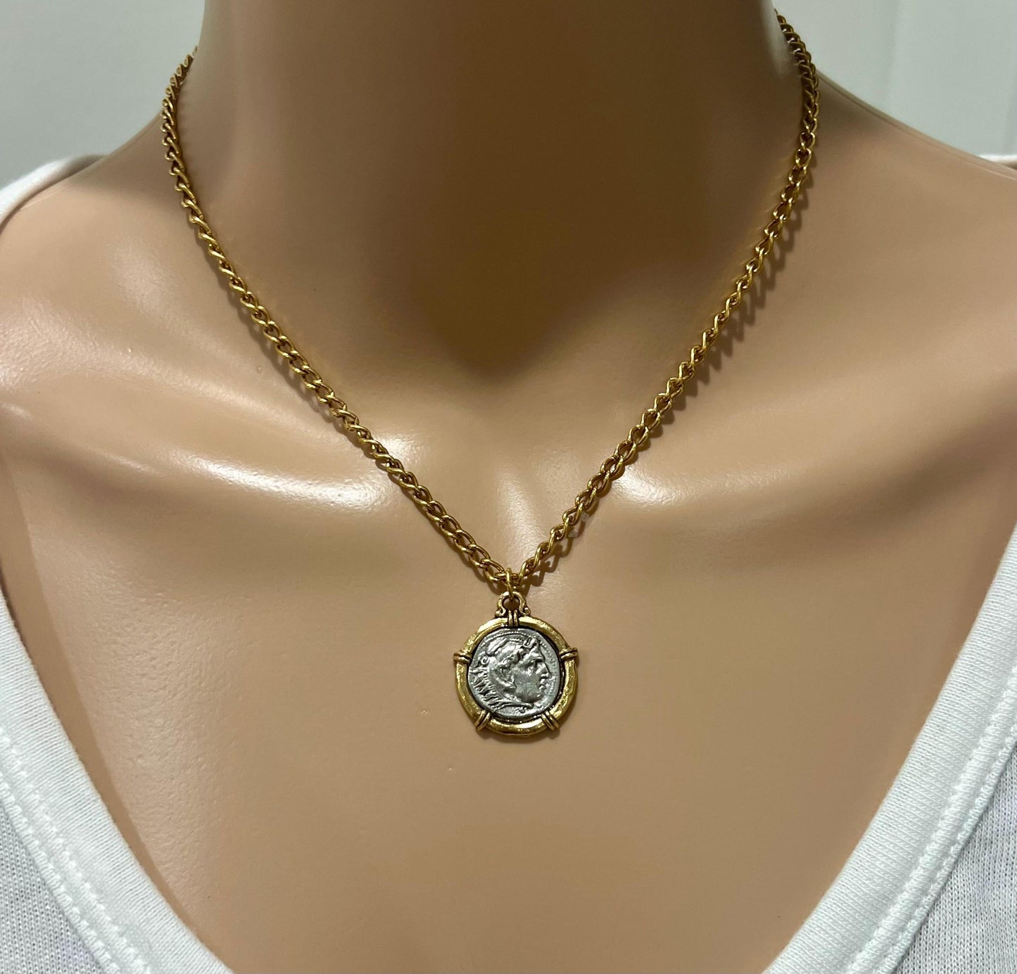 Gold Small Curb Chain Necklace