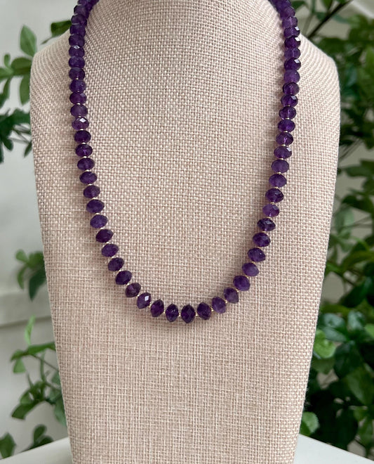Amethyst Beaded Necklace