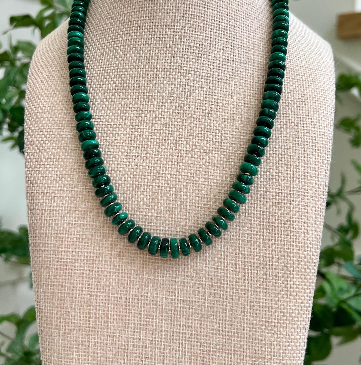Malachite Beaded Necklace