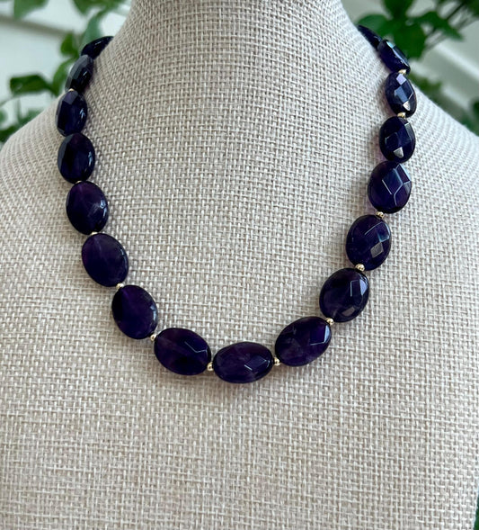 Amethyst Beaded Necklace