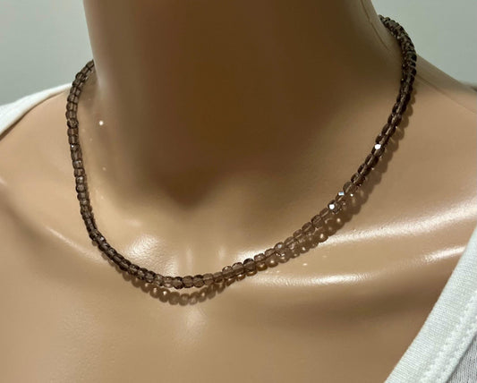 Smoky Quartz Beaded Necklace