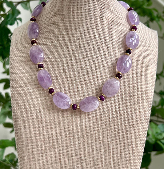 Amethyst Beaded Necklace