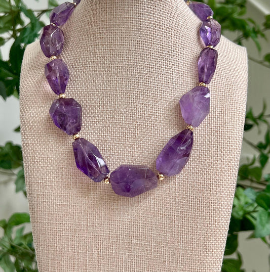 Amethyst Beaded Necklace