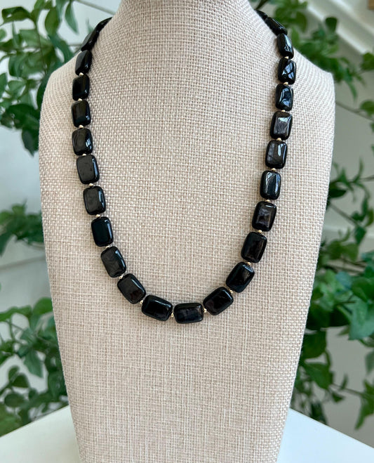 Hypersthene Beaded Necklace