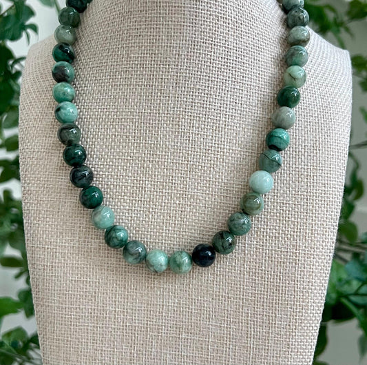 Emerald Beaded Necklace