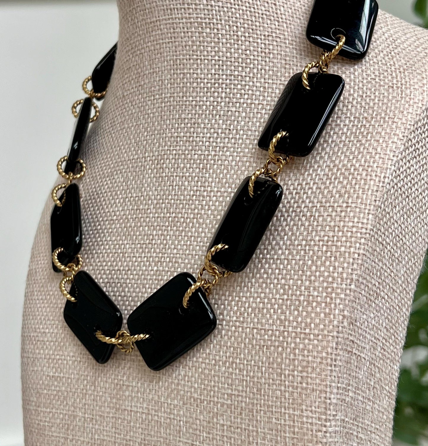 Obsidian Beaded Necklace