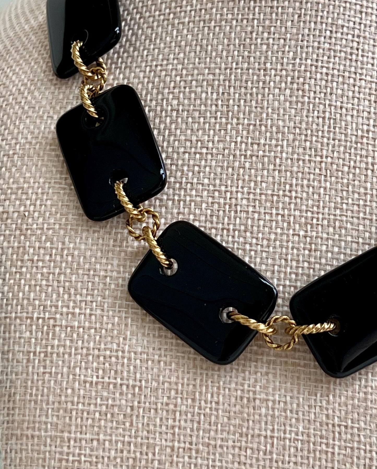 Obsidian Beaded Necklace
