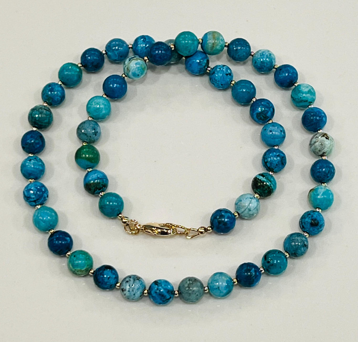 Blue Opal Beaded Necklace