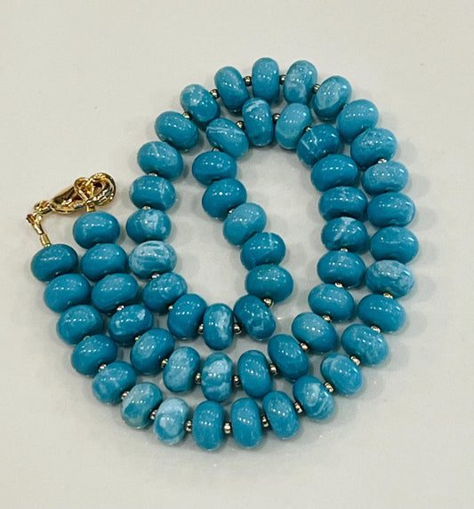 Larimar Quartz Beaded Necklace 1