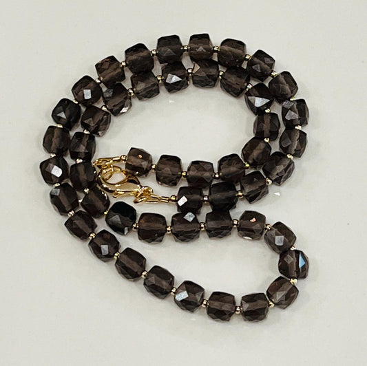 Smoky Quartz Beaded Necklace