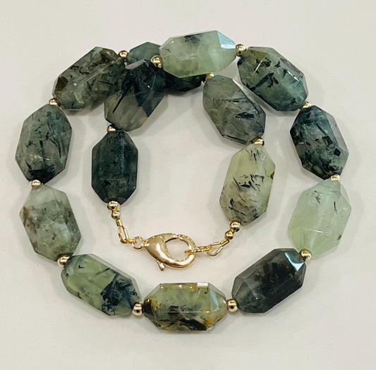 Prehnite Beaded Layering Necklace