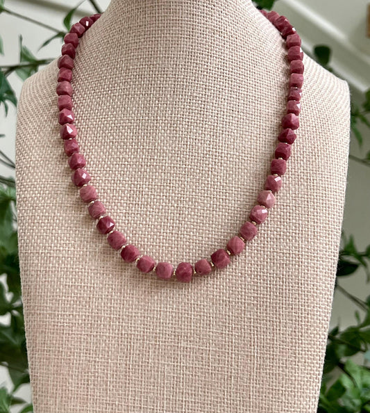 Rhodonite Beaded Necklace