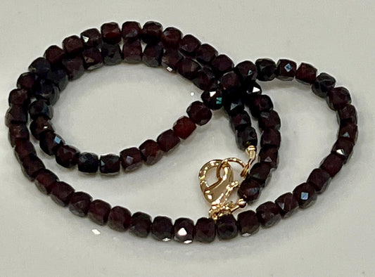Garnet Beaded Necklace