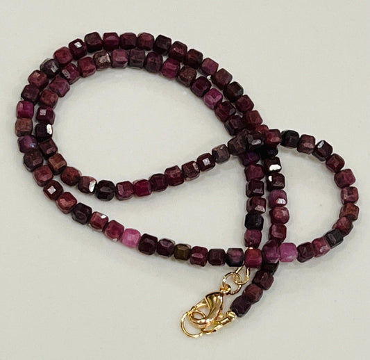 Ruby Beaded Necklace