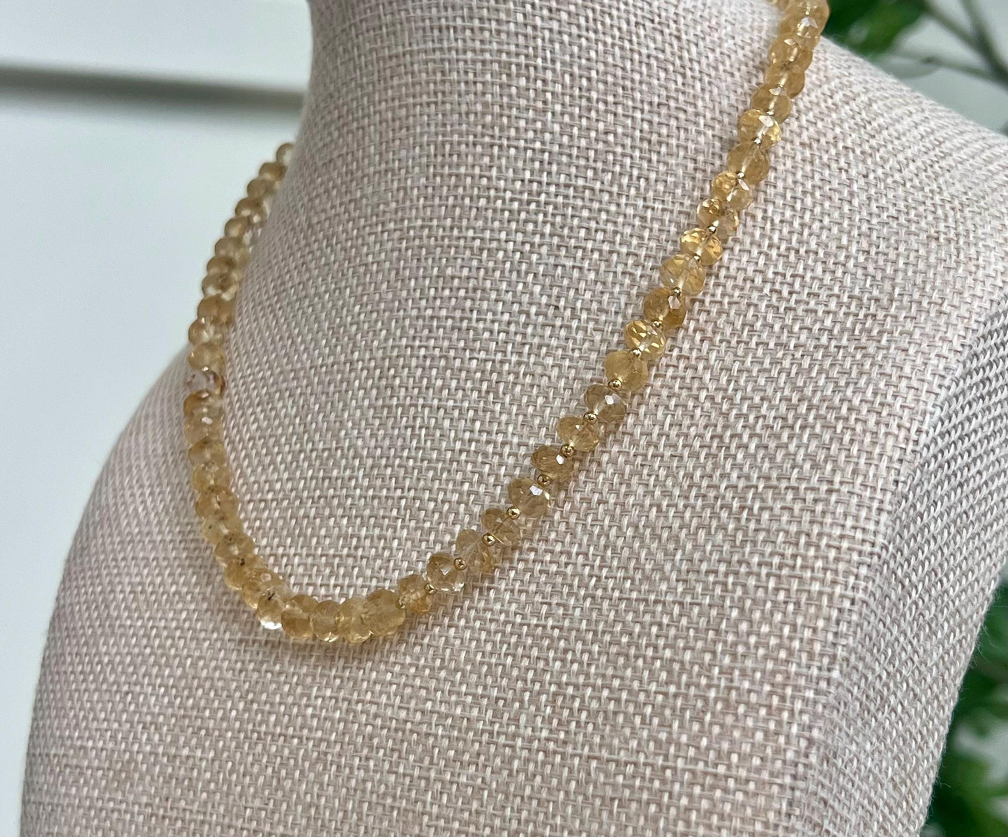 Citrine Beaded Necklace
