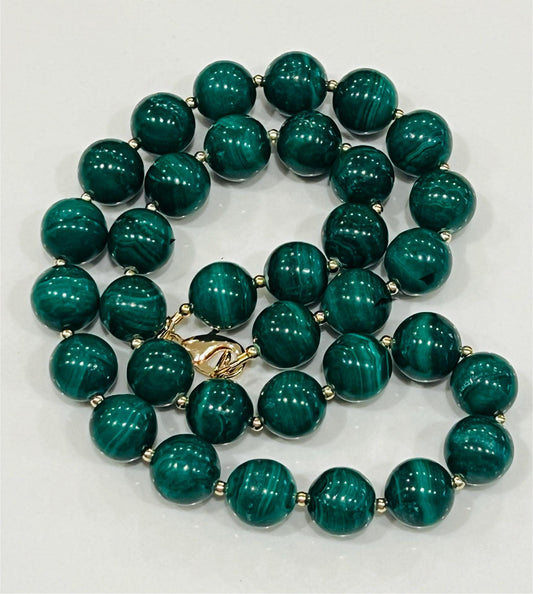 Malachite Beaded Necklace