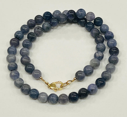 Tanzanite Beaded Necklace