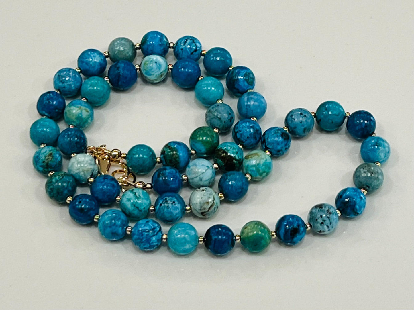 Blue Opal Beaded Necklace